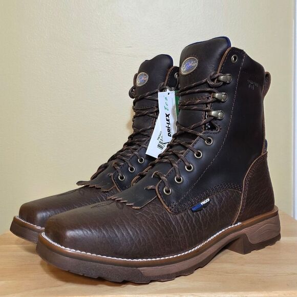 Tony Lama Greasewood Composite Toe Waterproof Work Boots Brown TW3417 Men's 9 - Picture 3 of 7